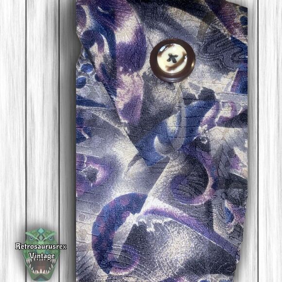 VINTAGE mens retro tie crossbody bag, upcycled repurposed shoulder purse - Picture 9 of 11